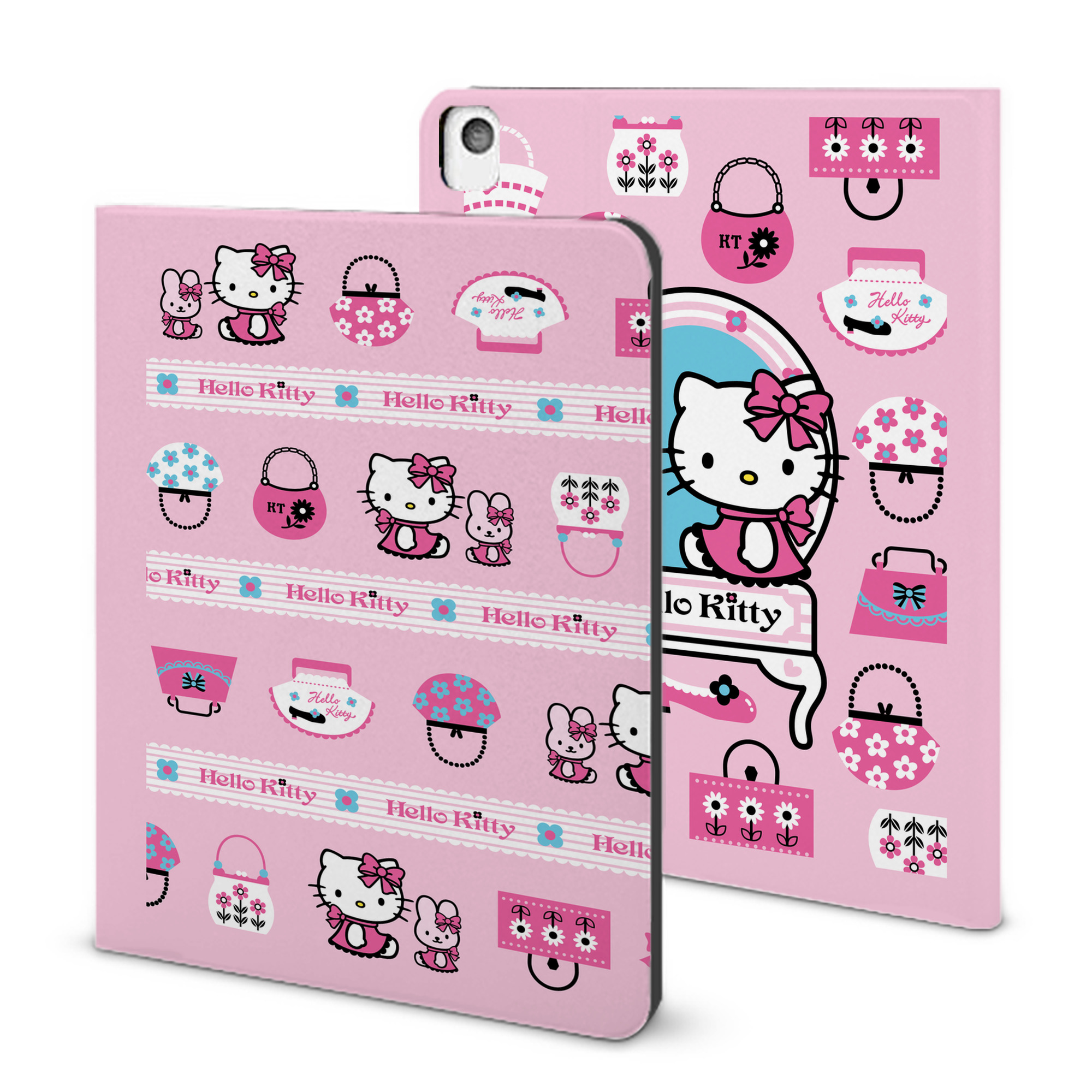 （画像用） Hello Kitty ハローキティ IPadケース ペンホルダー付き ブックスタイルデザイン